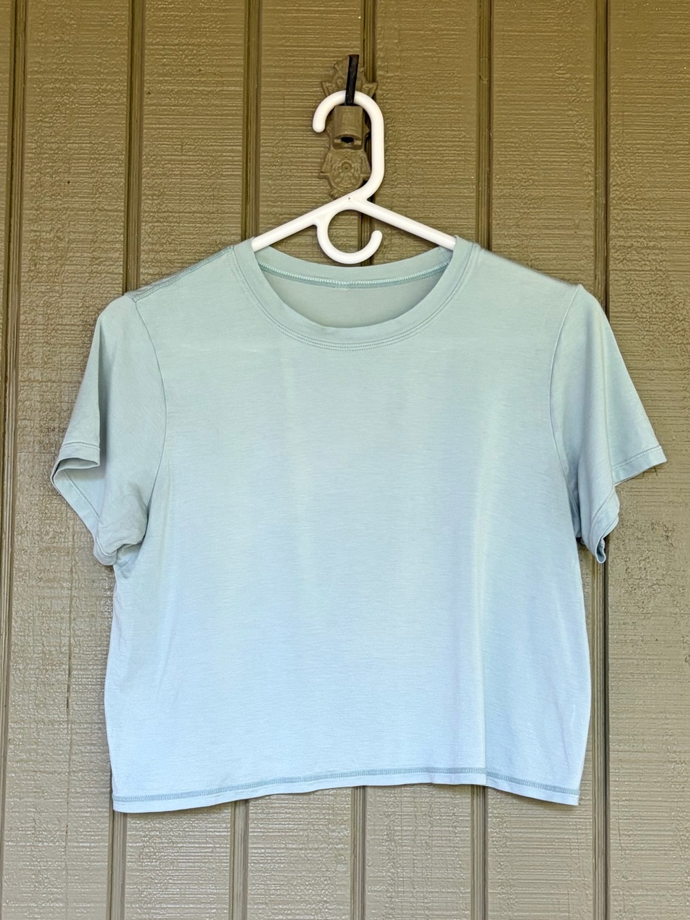 Lululemon Action Always Crop Short Sleeve Blue 4